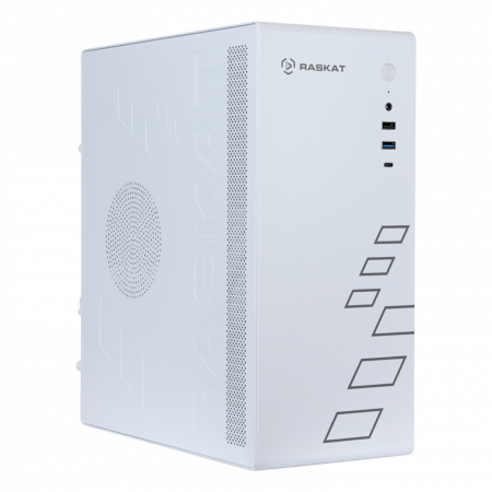 Компьютер Raskat STANDART 300 MT / Intel Core i3-12100 / 16GB / 256GB SSD / Intel Graphics (HDMI+DP) / LAN / NoOS / KB&M / 500W / White / 1Y (id 57355)