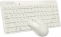 Клавиатура + мышь A4Tech Fstyler FG2200 Air2 клав:бежевый мышь:бежевый USB беспроводная slim (FG2200 AIR2 BEIGE) (id 39189)