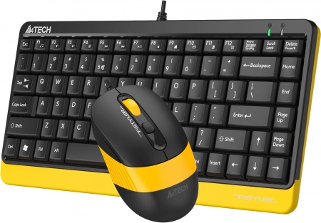 Клавиатура + мышь A4Tech Fstyler F1110 клав:черный/желтый мышь:черный/желтый USB Multimedia (F1110 BUMBLEBEE) (id 39177)