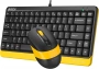 Клавиатура + мышь A4Tech Fstyler F1110 клав:черный/желтый мышь:черный/желтый USB Multimedia (F1110 BUMBLEBEE) (id 39177)