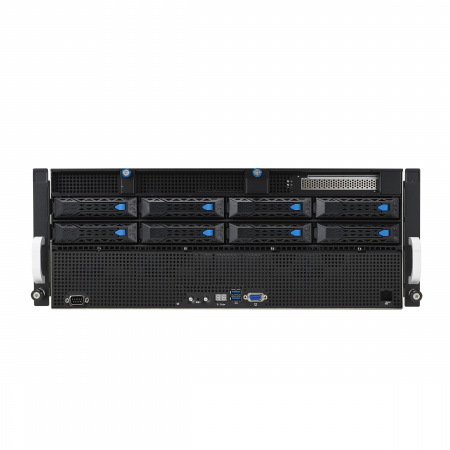 Серверная платформа Asus 4U ESC8000A-E11 2*LGA4094 up to 280W / 32*DDR4 RDIMM / 4*3.5 SAS/SATA + 4*3.5 SAS/SATA/NVME / 8*FHFL Gen4 x16 + 2*FHHL Gen4 x16 / IPMI 2.0 / VGA / GPU Support / 2+2*2200W (id 58151)