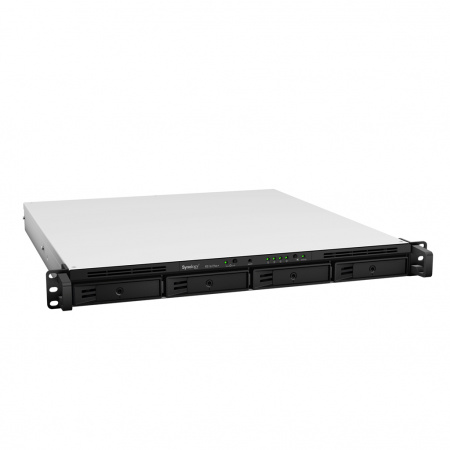 Система хранения данных Synology 1U / 4C CPU  2,2 Ghz / 8GB (max 64) / RAID 0,1,10,5,6 / 4x3.5"/2.5" SATA HDD upto 16 HDD (1xRX1217 (RP), 2xNVMe/SATA M.2 2280 / 2xUSB / 4xGbE (+1Expslot) / iSCSI / 2xIPcam / 2xPSU / norail / B Package (id 29306)
