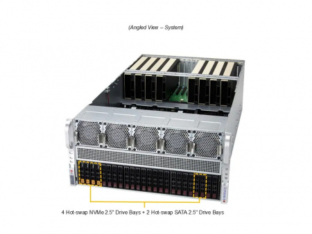 Серверная платформа Supermicro 5U AS-5126GS-TNRT 2*LGA6096 up to 500W / 24*DDR5 RDIMM / 2*2.5 SATA + 8*2.5 NVME / 10*FHFL Gen5 x16 / M.2 2280-110 NVME / 2*10GbE BASE-T / 2*USB 3.0 / VGA / GPU support / 6*2700W (id 53886)