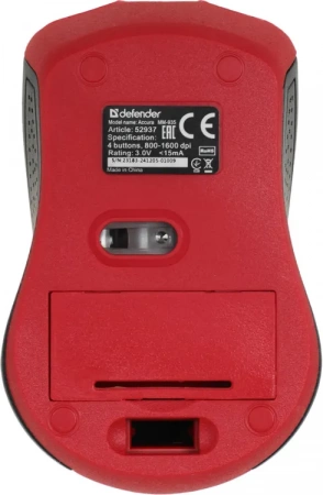 Мышь беспроводная ACCURA MM-935 красная 52937 DEFENDER (id 55947)
