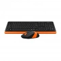Клавиатура + мышь A4Tech Fstyler FG1010 клав:черный/оранжевый мышь:черный/оранжевый USB беспроводная Multimedia (FG1010 ORANGE) (id 39185)
