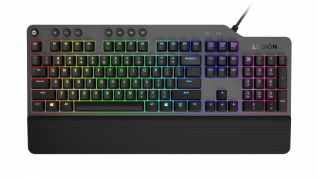 Клавиатура Lenovo Legion K500 RGB механическая черный USB Multimedia for gamer LED (подставка для запястий) (id 39205)