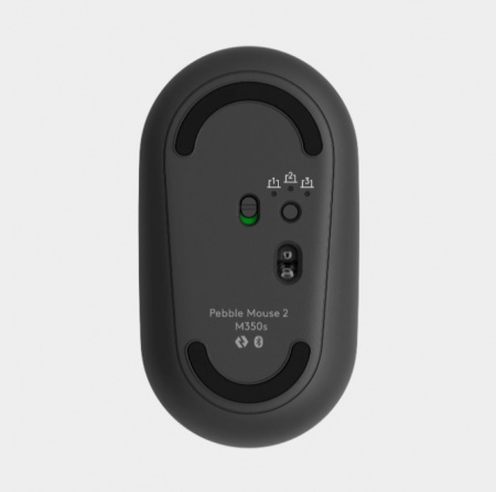 Мышь Logitech Pebble 2 M350S графитовый оптическая (4000dpi) silent беспроводная BT USB для ноутбука (2but) (id 27684)