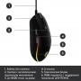 Мышь LOGITECH USB OPTICAL G102 LIGHTSY BLACK 910-005808 (id 18871)