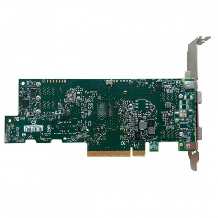 HBA-адаптер Broadcom 9400-8i8e SGL (05-50031-02 / 05-50031-18005 / 03-50031-18005) PCIe 3.1 x8 LP, Tri-Mode SAS/SATA/NVMe 12G HBA, 16port(2*int SFF8643+2*ext SFF8644), 3516 IOC (id 48140)