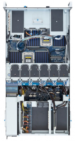 GigaByte  G494-ZB4-AAP2 GPU Server / 4U / 2*LGA6096 (SP5) up to 500W / 48*RAM / 12*2.5" SAS/SATA/NVME Gen5 + 2*m.2 2280/22110 / 2*1Gb / 8*FHFL PCIe Gen5 x16 slots for GPUs + 2*FHHL PCIe Gen5 x16 slots + 1*FHHL PCIe Gen5 x16 slot on the front si (id 53809)