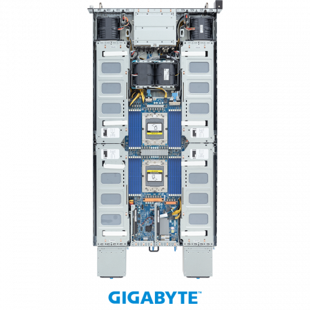 Gigabyte G294-Z42-AAP2 / 2U / 2*LGA6096 (SP5) up to 300W / 24*RAM / 4*2.5" SAS/SATA + 4*2.5" SAS/SATA/NVME Gen5 / 2*10Gb / 8*FHFL PCIe x16 slots with Gen5 x16 lanes for GPUs (up to 4*NVIDIA H200 NVL PCIe GPUs) + 2*LP PCIe x16 slots with Gen5 x1 (id 58153)