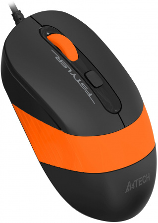 Мышь A4Tech Fstyler FM10S черный/оранжевый оптическая 1600dpi silent USB 3but (FM10S USB ORANGE) (id 39443)