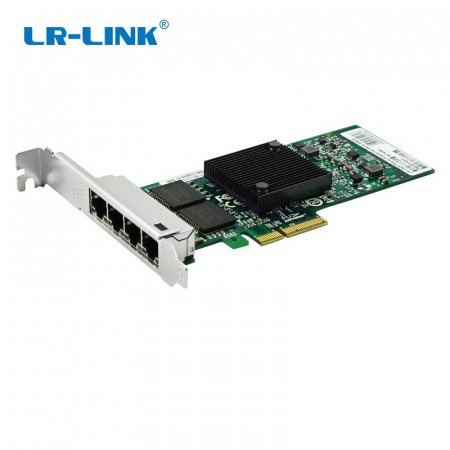 Сетевой адаптер LR-LINK LREC9724PT Intel I350 AM4 PCI-E x4 1GB 4 x RJ45 I350-T4 (id 35502)