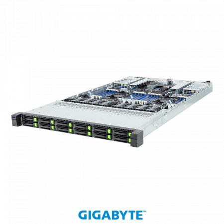 Gigabyte R184-S92-AAV1 / 1U / 2*LGA4710 up to 350W / 32*RAM / 12*2.5" SAS/SATA/NVME + 1*m.2 2280 2*m.2 2280/22110 / 2*1Gb / 2*OCP 3.0 / 2*FHHL Gen5 x16 / 2*1600W / Rails / 1Y (id 54612)