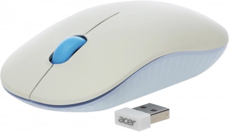Мышь Acer OMR205 белый/голубой оптическая 1200dpi беспров. USB для ноутбука 3but (ZL.MCEEE.02H) (id 32299)