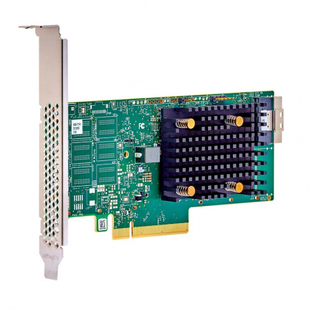 HBA-адаптер Broadcom 9500-8i SGL (05-50077-03 / 05-50134-01002 / 03-50134-01001) PCIe v4 x8 LP, Tri-Mode SAS/SATA/NVMe 12G HBA, 8port(1*int SFF8654), 3808 IOC, RTL (id 48160)