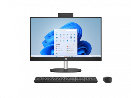 Моноблок HP 24-cr2053ci / Intel Core Ultra 5 225U / 16GB / 512GB SSD / 23.8" (1920x1080) IPS, Anti-Glare, 250nits / Intel Iris Xe Graphics / LAN / WiFi / BT / CAM / NoOS / 90W ext / KB&M (Wireless) / Black / 1Y (id 55242)