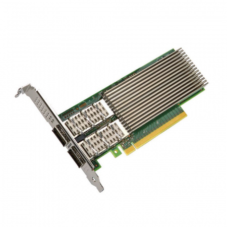 Сетевой адаптер Intel® Ethernet Network Adapter E810-CQDA2, 2xQSFP28 ports, 100GbE, PCI-E x16 gen3/gen4, iWARP/RoCEv2, IEEE 1588 PTP, ADQ, iSCSI, NFS, VMDq. PCI-SIG* SR-IOV Capable (E810CQDA2G2P5) (id 28152)