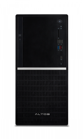 Компьютер Altos P10 F10 SE Tower / Intel Core Ultra 7 265 / 32GB DDR5 / 512GB NVMe SSD / NVIDIA RTX A1000 8GB (4*mDP) / LAN / NoOS / 750W / (USB) KB&M / Black / 3Y (id 58768)