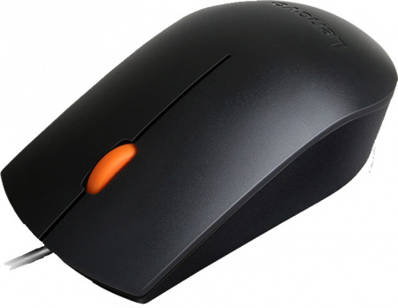 Мышь Lenovo 300 черный/оранжевый оптическая 1600dpi USB для ноутбука 2but (GX30M39704) (id 39106)