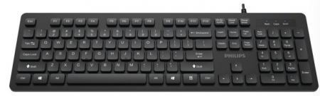 Аксессуары Philips Проводная Клавиатура SPK6264, USB 2.0 104 клав, русская заводская раскладка, чёрный (id 33330)
