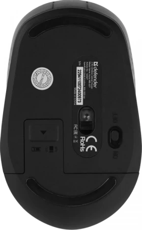 Defender Беспроводная оптическая мышь Auris MB-027 черный, 4D, 800-1600dpi, бесшумная. (id 54840)