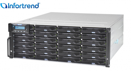 Система хранения данных Infortrend EonStor DS 3000U 4U/24bay Dual controller, 2x12Gb/s SAS,8x1G iSCSI+4xhost board, 2x4GB, 2x(PSU+FAN),2x(SuperCap+Flash),24xSAS SFF/LFF,1xRail kit(ESDS 3024RUC-C)(repl DS3024RUC000C-8U30) (id 34359)