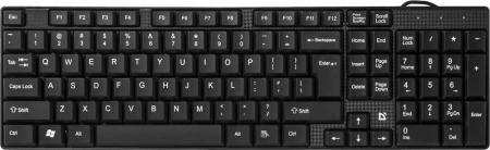 Defender Клавиатура проводная Accent SB-720 RU, компактная, мембранная, влагоустойчивая, чёрный, USB. (id 55167)