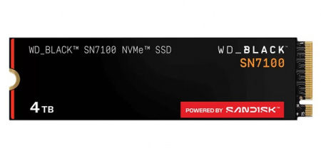 Твердотельный накопитель Western Digital Black SSD SN7100 M2.2280 PCIe 4.0 4Tb, 7000MBs/6700MBs, TBW 2400, WDS400T4X0E, 1 year (id 39710)