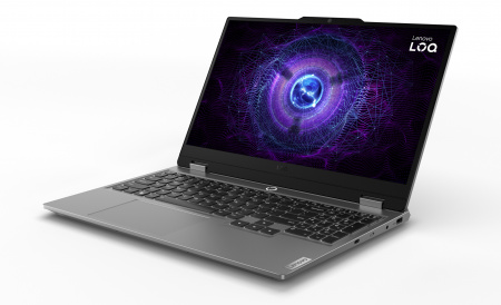 Ноутбук Lenovo LOQ 15IRX9/ Intel Core i5-13450HX/16Gb/ 512GB/ 15.6"(1920x1080) IPS 300nits AG 100%SRGB,144Hz/ 6Gb NVIDIA GeForce RTX3050/ LAN/ WiFi/ BT/ TPM/ FHDCam/ BKLTKB/ 60Wh/ NoOS/ Luna Grey/1Y(83DV0073PS) (id 54413) 