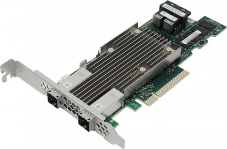 RAID-контроллер Broadcom 9480-8i8e SGL (05-50031-00) PCIe 3.1 x8 LP, SAS/SATA/NVMe, RAID 0,1,5,6,10,50,60, 16port(2 * int SFF8643 + 2 * ext SFF8644), 4GB Cache, 3516ROC RTL (id 38358)