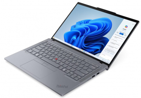 Ноутбук Lenovo ThinkPad T14 Gen5 Intel Ultra 7 155U / 16GB / 512Gb SSD / 14"1920x1200 IPS AG 400nits, 1000:1, 45%NTSC/ Intel Graphics/ LAN/WiFi/BT/TPM /FRP/ Thunderbolt /CamRGB+IR/52,5Wh/BacklitKB/ Windows11Pro/ Grey/1Y (21ML0089US) ( (id 41426)