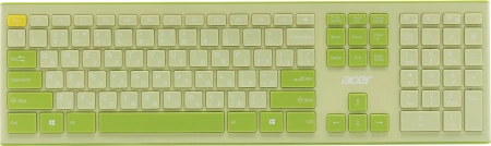 Клавиатура + мышь Acer OCC205 клав:зеленый/желтый мышь:зеленый/желтый USB беспроводная slim (ZL.ACCEE.00E) (id 32295)