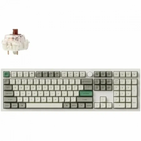 Классическая TKL (80%) механическая клавиатура Keychron Q3 Max - 3 типа подключения, 87 клавиш, цвет Shell White, переключатели Gateron Jupiter Brown (id 56796)