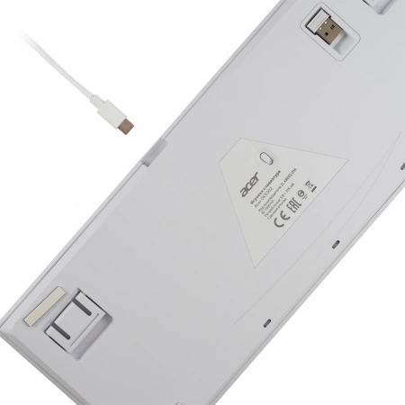 Клавиатура Acer OKR302 механическая белый USB беспроводная BT/Radio for gamer для ноутбука LED (ZL.KBDEE.016) (id 32062)