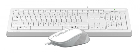 Клавиатура + мышь A4Tech Fstyler F1010 клав:белый/серый мышь:белый/серый USB Multimedia (F1010 WHITE) (id 39173)