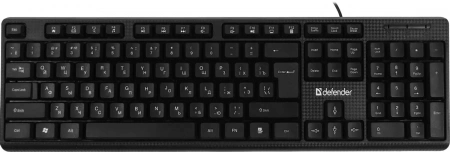 Defender Клавиатура проводная Daily HB-162, мембранная,104 кл., 12 (+FN) доп. клавиш, черный, USB, 1,8 м. (id 54820)