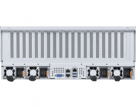 Серверная платформа MSI 4U G4201-HE 2*LGA4677 up to 350W / 32*DDR5 RDIMM / 10*3.5 SAS/SATA + 2*3.5 NVME / 9*FHFL Gen5 x16 + FHFL Gen4 x8 / 2*M.2 2280-110 NVME / IPMI 2.0 / 1GbE BASE-T / RJ-45 Console / VGA / 3+1*2700W / Rails (id 60910)