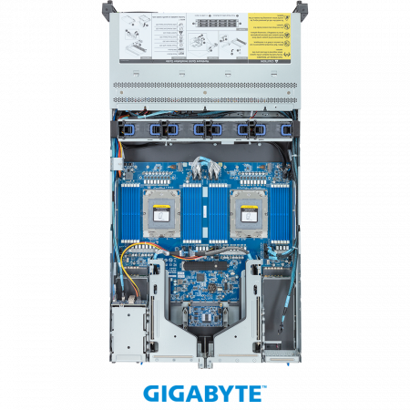 Gigabyte R283-Z91-AAV1 2U 2*LGA 6096 up to 400W / 24*DDR5 RDIMM / 4*3.5 UniBay + 8*3.5 SAS/SATA + 2*2.5 SAS/SATA / 4*FHHL Gen5 x16 + 2*FHHL Gen5 x8 / 3*m.2 2280-110 NVME / IPMI 2.0 / 2*OCP 3.0 Gen5 x16 / 2*1Gb Base-T / 4*USB 3.2 / 1*MiniDP / 2* (id 40868)