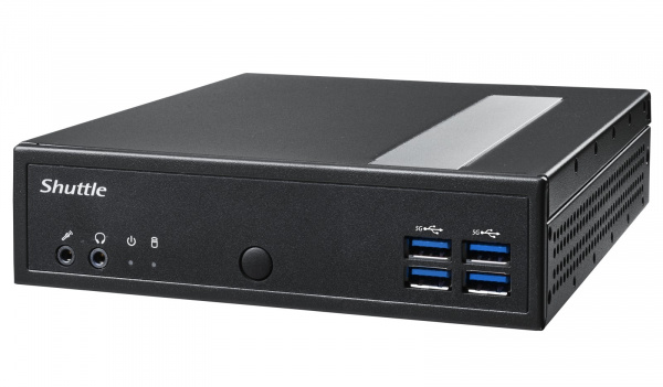 Неттоп Shuttle DL30N Fanless PC / Intel N100 / no RAM (DDR5) / no SSD (M.2 2280) / Intel Graphics (VGA+HDMI+DP) / 2*COM-Port / 2*LAN / no WiFi / no BT / 65W ext / 1Y (id 59058)